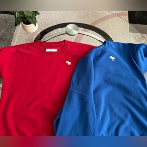 1 Blue And Red Abercrombie Sweatshirts